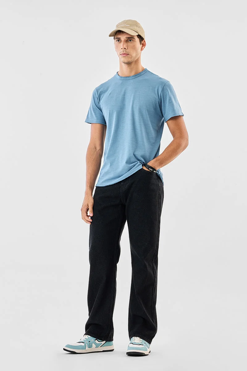 سنيتش Black Straight Fit Jeans